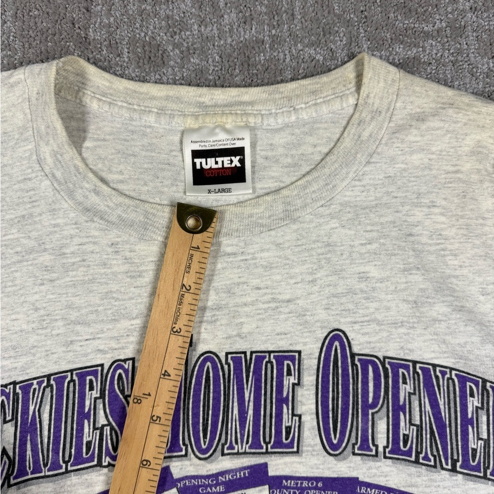 Rockie Baseball Home Opener 1993 Vintage Mens T-Shirt XL - Picture 4 of 5